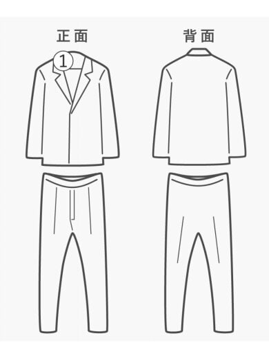 商品画像：セットアップ/L/ウール/BLK/無地/SX-J0927-03 7