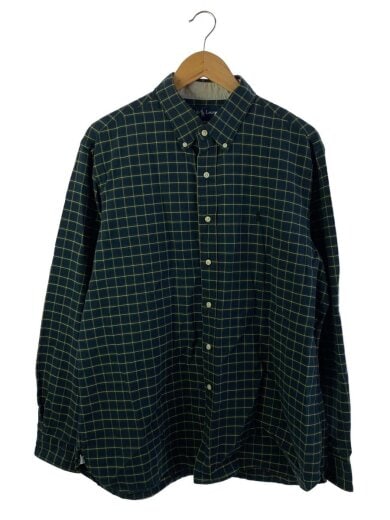 商品画像：長袖シャツ/XL/コットン/GRN/チェック 1