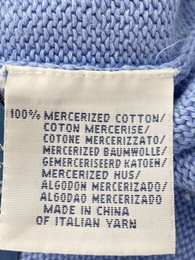 商品画像：ニット・セーター(薄手)/L/コットン/BLU 4