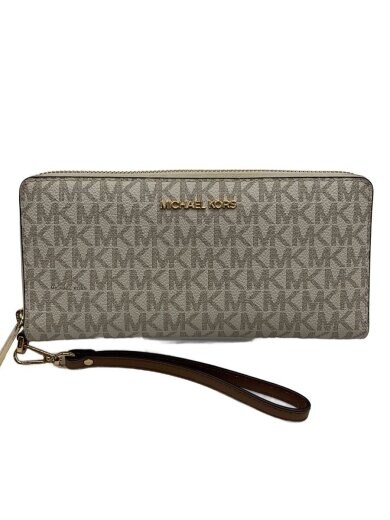 商品画像：ラウンドジップ長財布/PVC/WHT/総柄/レディース/35F8GTVT3B 1