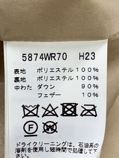 商品画像：ダウンコート/36/ポリエステル/BEG/無地/5874WR70 4