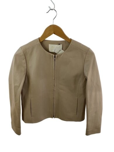 商品画像：シングルライダースジャケット/36/羊革/BEG/11-07-74-07201 1