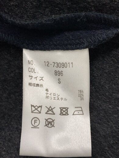 商品画像：ステンカラーコート/S/ウール/NVY/12-7309011 4