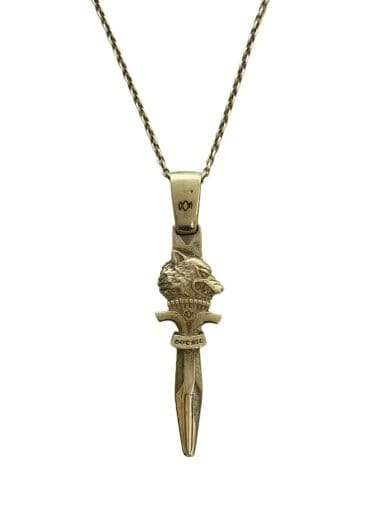 商品画像：GOTHIC/ウルフダガー/ネックレス/SV950/SLV/メンズ/HA-A63-920// 1