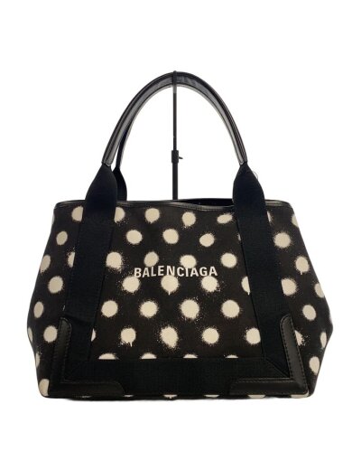 商品画像：トートバッグ/キャンバス/BLK/ドット/339933・1097・R・002123 1