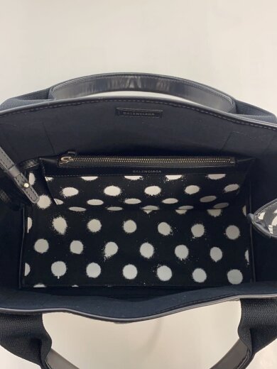 商品画像：トートバッグ/キャンバス/BLK/ドット/339933・1097・R・002123 6