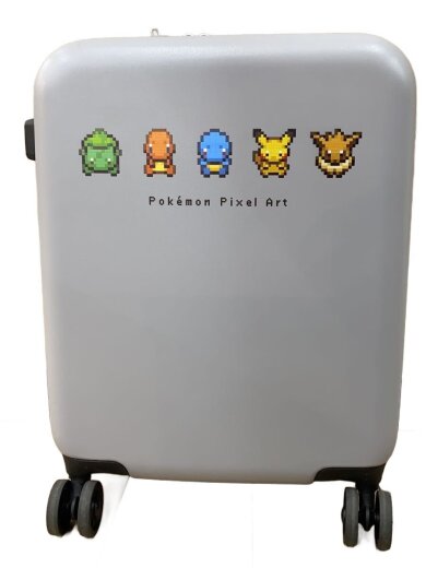 商品画像：トラベルキャリー/--/GRY/ピクセルアートキャリーバック// 1
