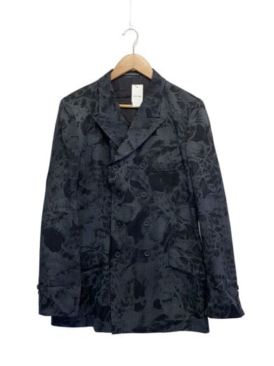 商品画像：WOOL GABARDINE FLORAL DISCHARGE-DYED DOUBLE JACKET/14AW/2// 1