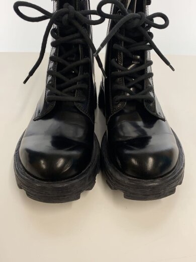 商品画像：レースアップブーツ/US9/BLK/レザー/Y02994/履きジワ有 3