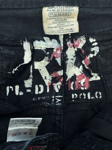 商品画像：y2k/road star cargo denim/ボトム/28/コットン/BLK 4