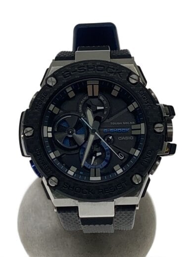 商品画像：ソーラー腕時計・G-SHOCK/アナログ/ラバー/BLK/BLK/SS 1