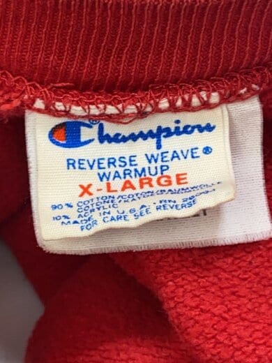 商品画像：80s/REVERSE WEAVE/ブリーチ・ペイント加工/スウェット/XL/コットン/RED// 3