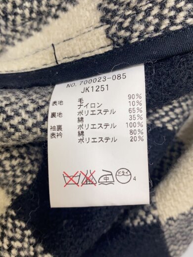 商品画像：ジャケット/1/ウール/BLK/チェック/700023-085// 5