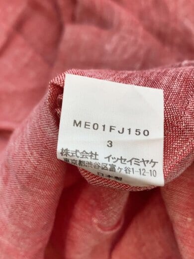 商品画像：長袖シャツ/3/リネン/RED/無地/ME01FJ150// 4