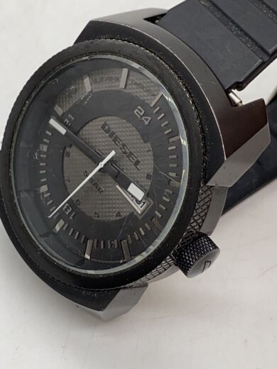 商品画像：クォーツ腕時計/アナログ/ラバー/BLK/BLK/SS/DZ-1262// 8