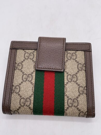 商品画像：2つ折り財布/レザー/BRW/総柄/レディース/735578 2
