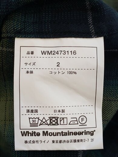 商品画像：ショップコート/2/コットン/GRN/チェック/WM2473116 5