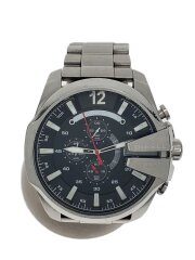 クォーツ腕時計/アナログ/BLK/SLV/dz-4308