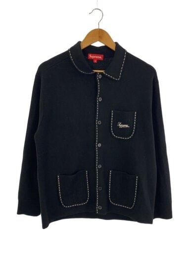 商品画像：ニット・セーター(厚手)/M/アクリル/BLK/無地/22AW Contrast Stitch Button// 1