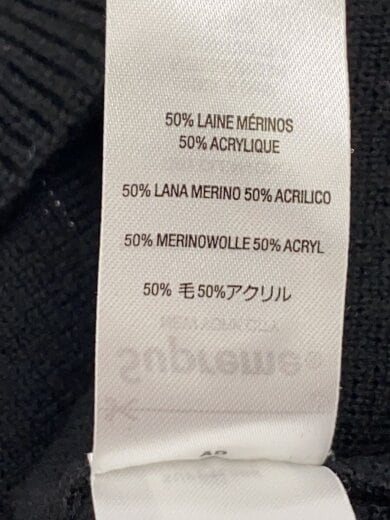 商品画像：ニット・セーター(厚手)/M/アクリル/BLK/無地/22AW Contrast Stitch Button// 4