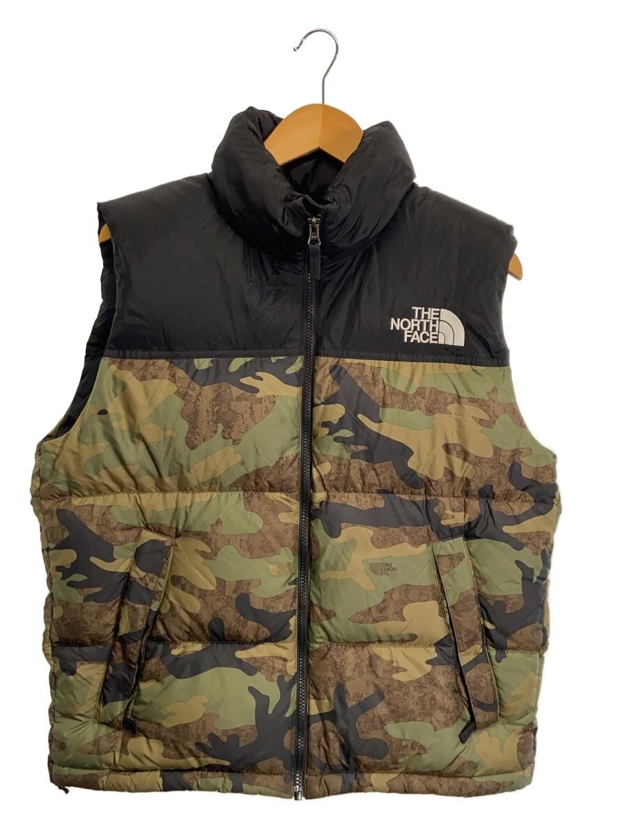 THE NORTH FACE / NOVELTY NUPTSE VEST_ノベルティーヌプシベスト/M/ナイロン/GRN