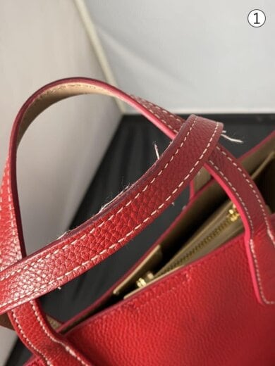 商品画像：ショルダーバッグ/レザー/RED/無地 7