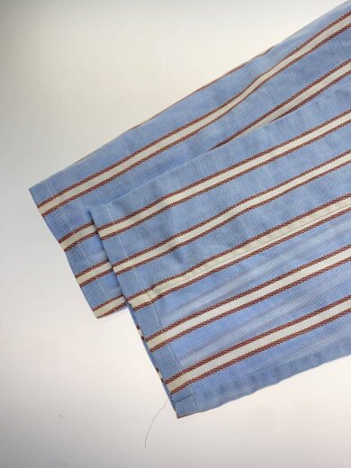 商品画像：長袖シャツ/L/ポリエステル/BLU/ストライプ/パジャマシャツ/70～80s 5