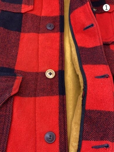 商品画像：カバーオール/42/ウール/RED/チェック 5