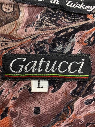 商品画像：長袖シャツ/L/レーヨン/マルチカラー/総柄/GATUCCI 3