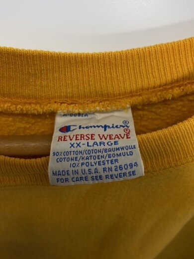 商品画像：スウェット/XXL/コットン/YLW/無地 3