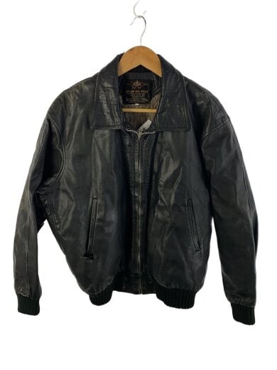 商品画像：レザージャケット・ブルゾン/LL/レザー/BLK/無地 1