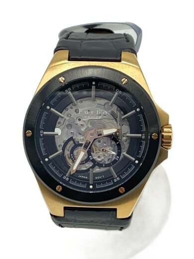 商品画像：自動巻腕時計/アナログ/レザー/BLK/BLK/F2501 1