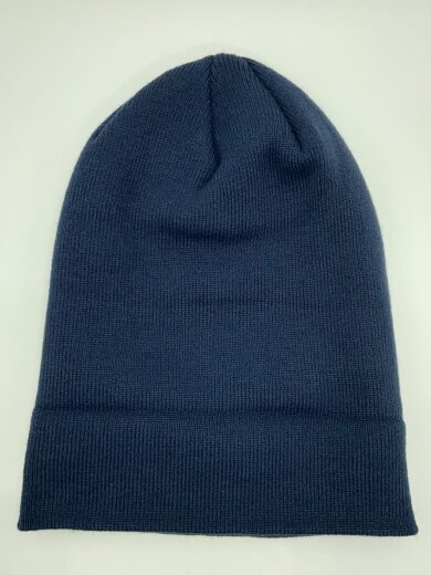 商品画像：ボックスロゴ/ニットキャップ/ビーニー/アクリル/NVY/無地/メンズ 8