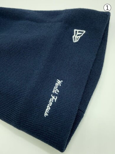 商品画像：ボックスロゴ/ニットキャップ/ビーニー/アクリル/NVY/無地/メンズ 9