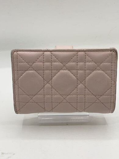 商品画像：2つ折り財布/レザー/PNK/無地/レディース 2