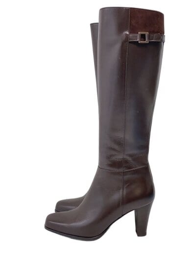 商品画像：ロングブーツ/22.5cm/BRW/レザー 1