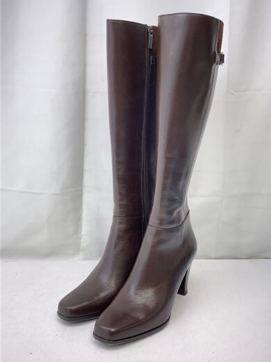 商品画像：ロングブーツ/22.5cm/BRW/レザー 2