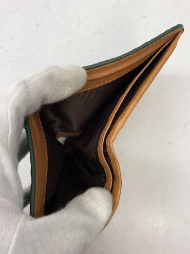 商品画像：2つ折り財布/レザー/GRN/無地/メンズ 6