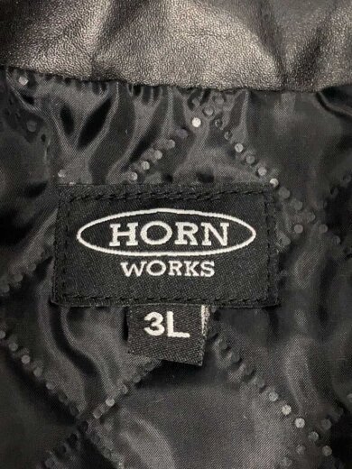 商品画像：レザージャケット・ブルゾン/3L/レザー/BLK/無地 3