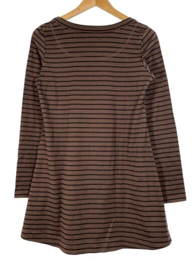 商品画像：チュニック/長袖ワンピース/38/コットン/BRW/ボーダー/FAF18-661-50 2