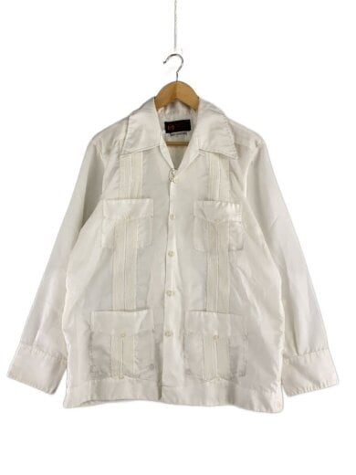 商品画像：Guayaberas Yucatecas/長袖シャツ/L/ポリエステル/WHT/無地// 1