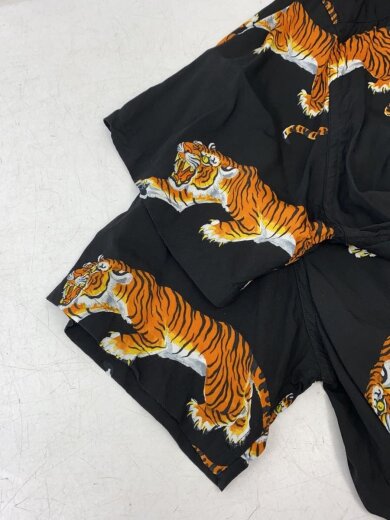 商品画像：タイガー/半袖シャツ/M/レーヨン/BLK/総柄 5