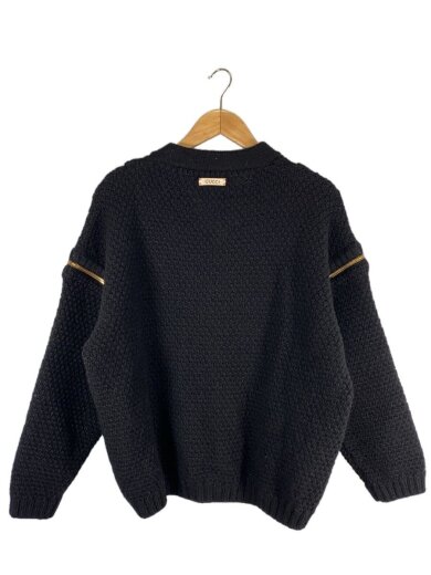商品画像：Detachable Sleeves Cable Knit/ニット・セーター(厚手)/M/ウール/BLK/6809 2