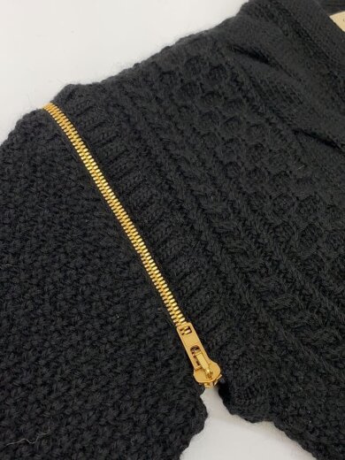 商品画像：Detachable Sleeves Cable Knit/ニット・セーター(厚手)/M/ウール/BLK/6809 6