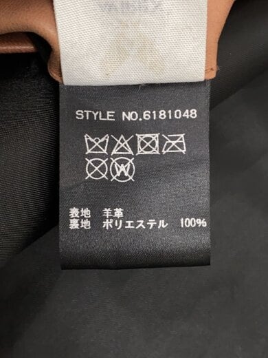 商品画像：シングルライダースジャケット/2XL/羊革/BRW/無地/6181048 5