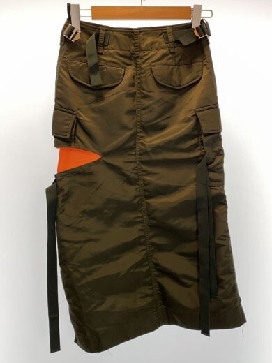 商品画像：22SS/Nylon Twill Skirt/ロングスカート/0/ナイロン/KHK/22-06064 2