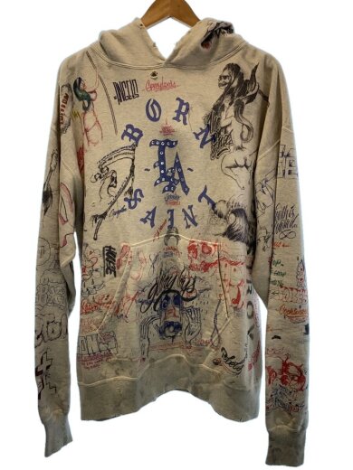 商品画像：24SS/BR_HOODIE/LA/GRAY/XL/コットン/GRY/総柄/SM-YS8-0000-C11 1