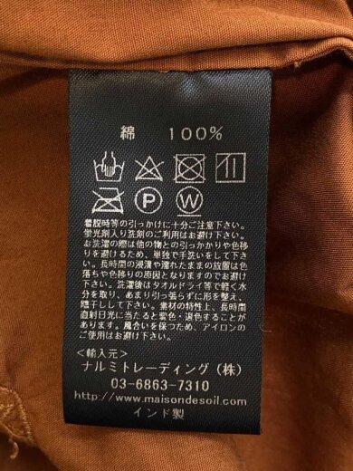 商品画像：長袖シャツ/2/コットン/BRW/無地/首元に汚れ有 4