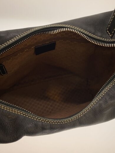 商品画像：ショルダーバッグ/レザー/BLK/無地/001・4288/角スレ、カビ有 6