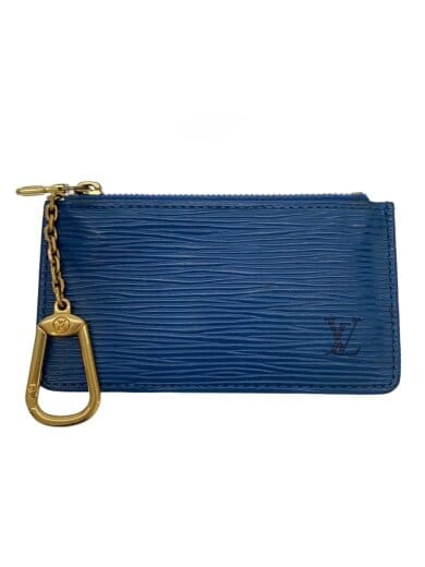 商品画像：ポシェット・クレ_エピ/レザー/BLU/レディース/汚れ、剥がれ、角スレ有 1